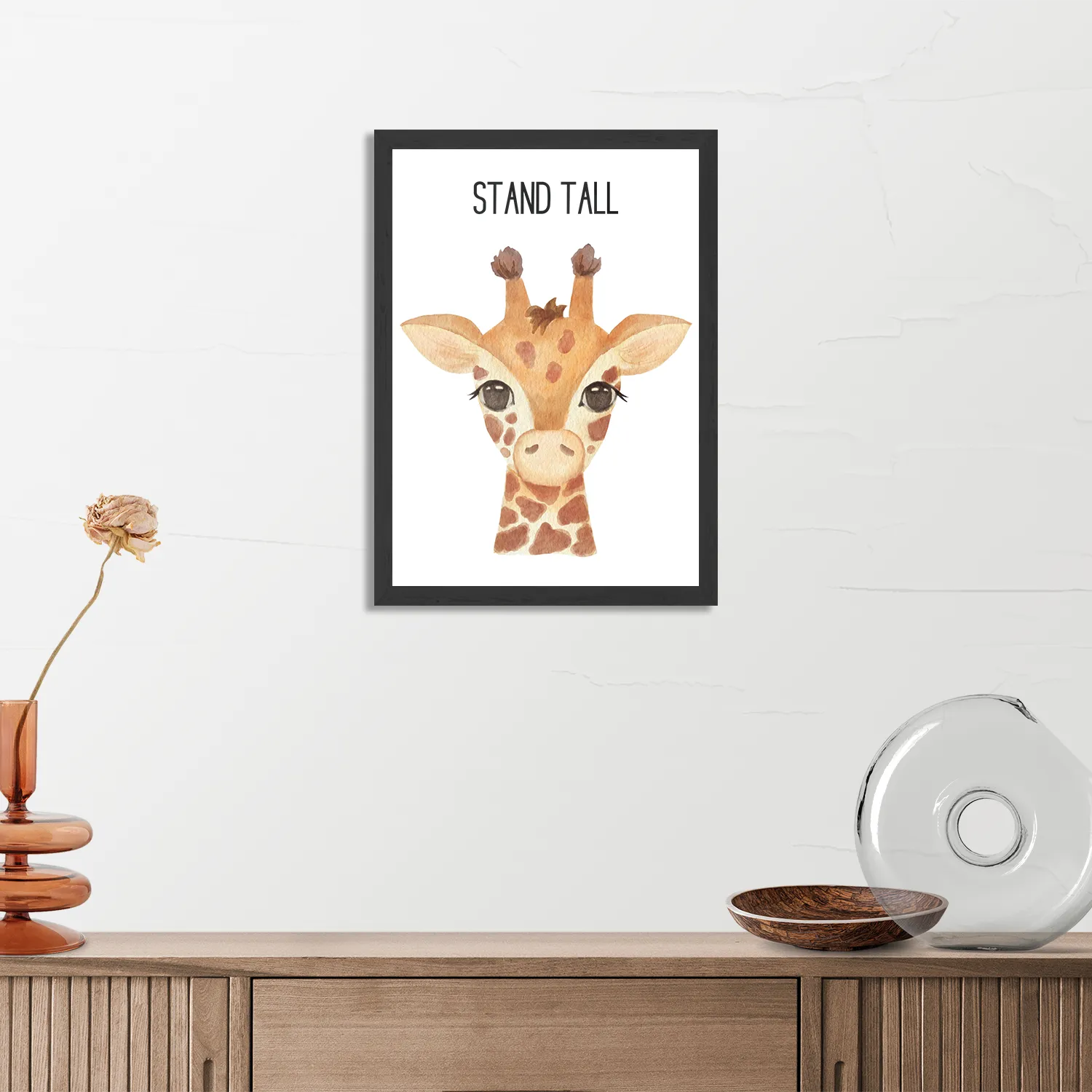 Poster De lieve Giraf Rechthoek Verticaal Met Lijst Template PBL 50 70 Verticaal Kinderen 33 3