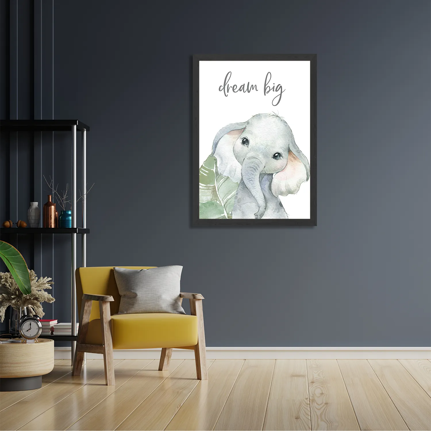 Poster Het Blije Olifantje Rechthoek Verticaal Met Lijst Template PBL 50 70 Verticaal Kinderen 4 2