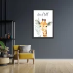 Poster Giraffe met de lange nek Rechthoek Verticaal Met Lijst Template PBL 50 70 Verticaal Kinderen 5 2