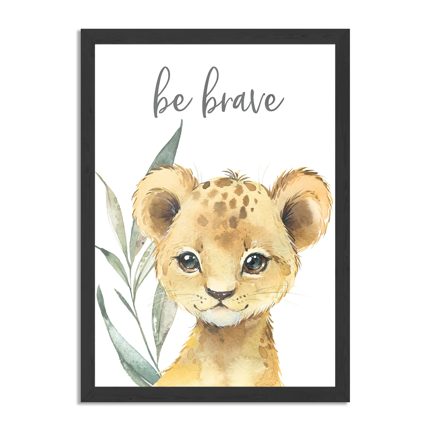 Poster Lief Babyleeuwtje Rechthoek Verticaal Met Lijst Template PBL 50 70 Verticaal Kinderen 6 1