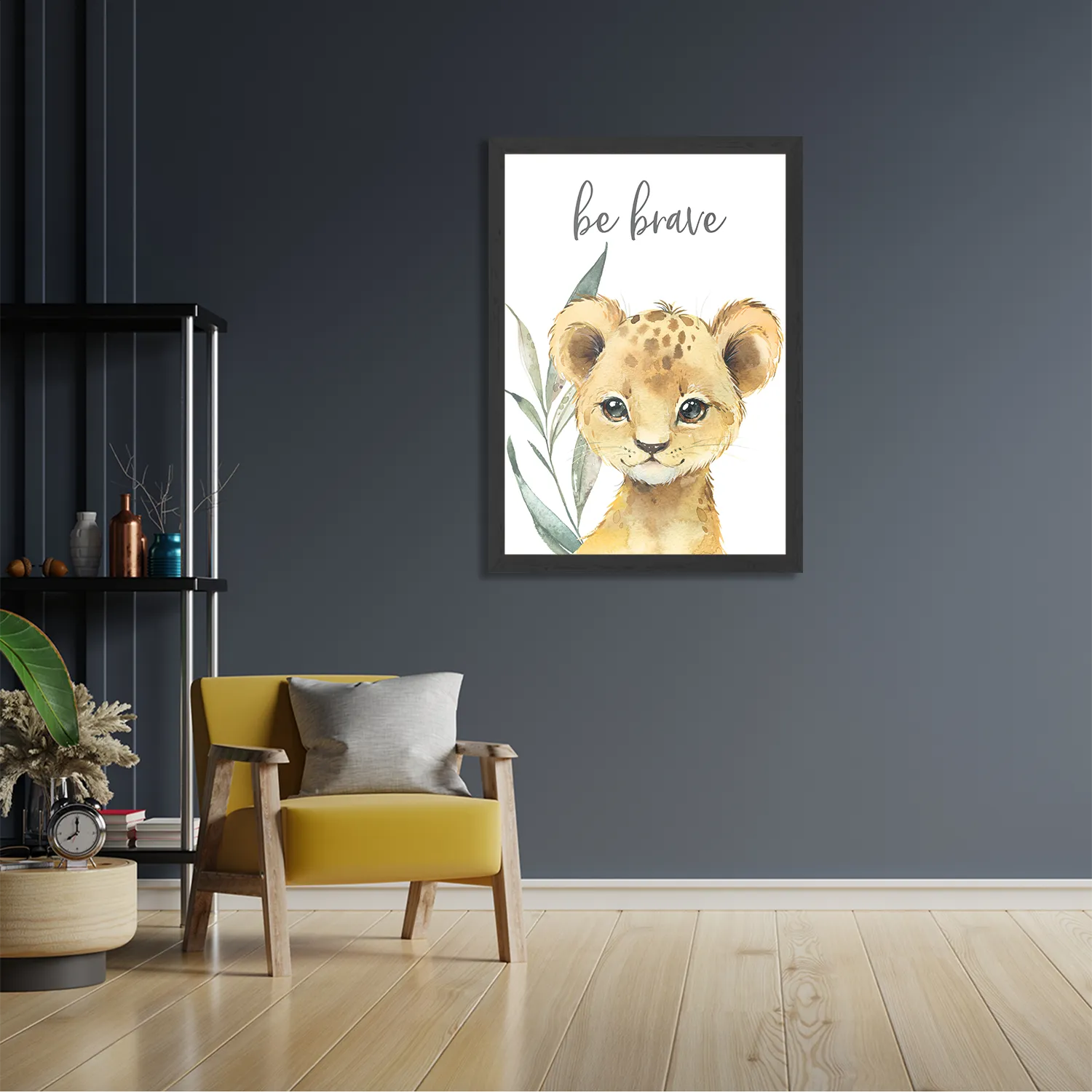 Poster Lief Babyleeuwtje Rechthoek Verticaal Met Lijst Template PBL 50 70 Verticaal Kinderen 6 2