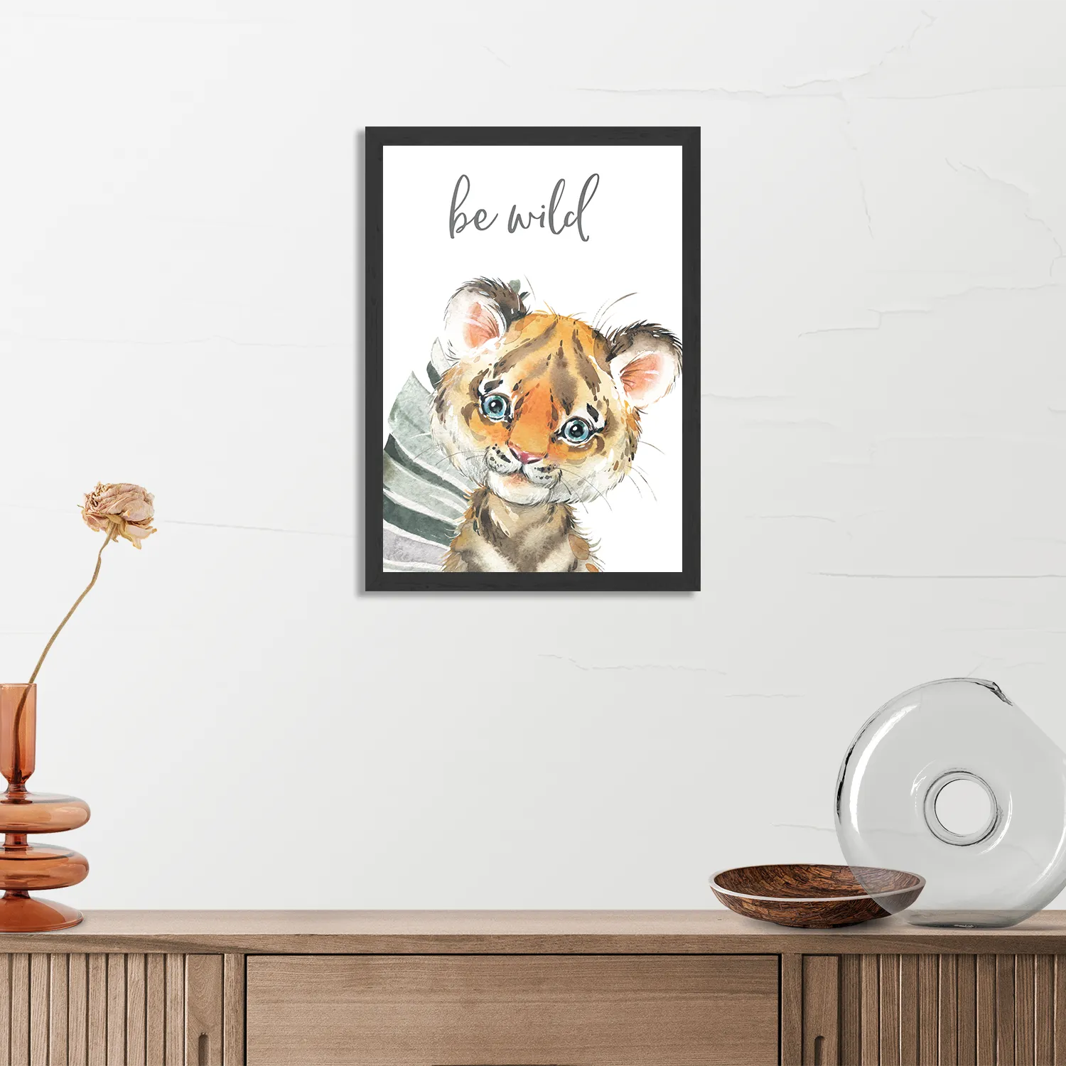 Poster Leeuwtje in de Jungle Rechthoek Verticaal Met Lijst Template PBL 50 70 Verticaal Kinderen 8 3