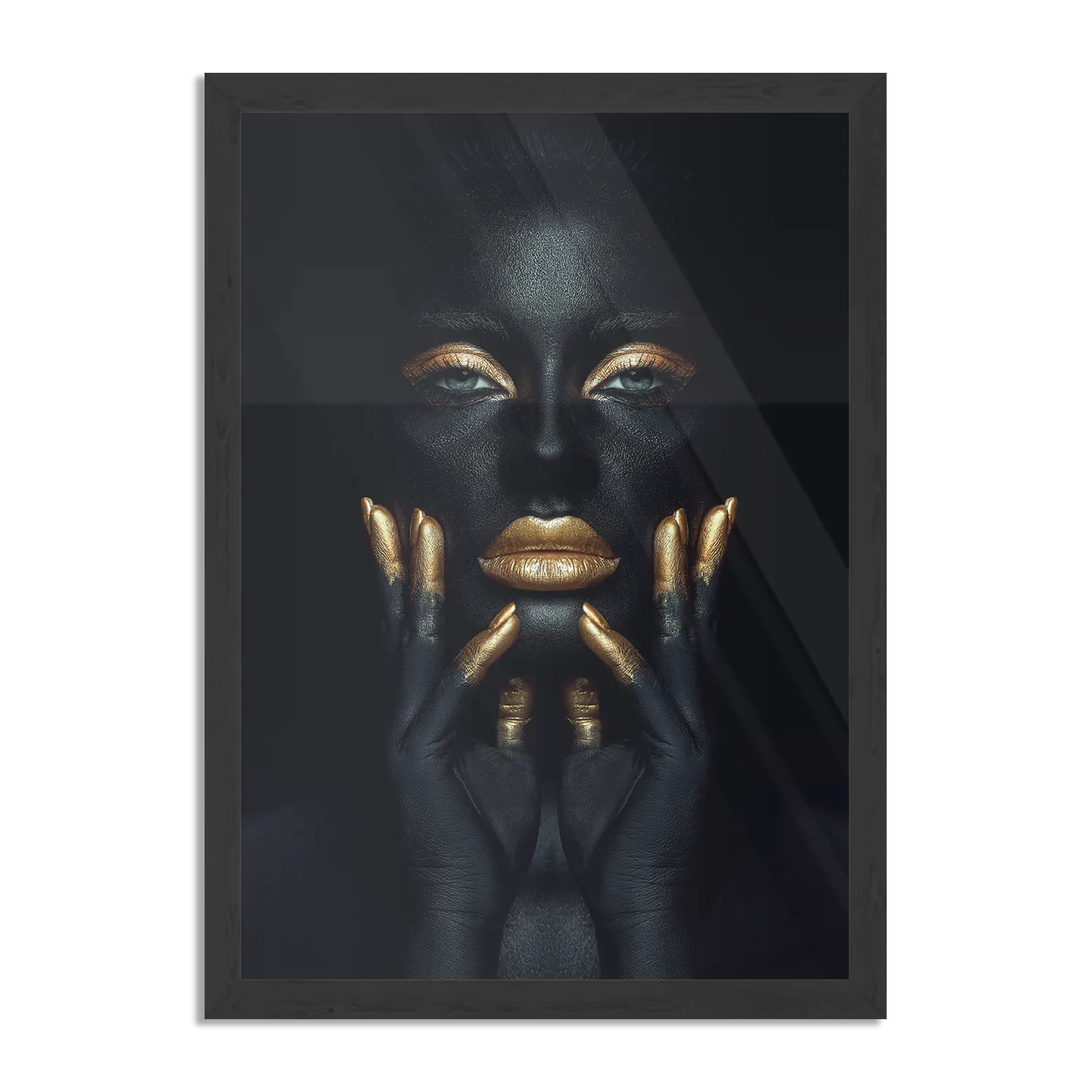 Poster Dame Gouden Make up Rechthoek Verticaal Met Lijst Template PBL 50 70 Verticaal Lifestyle 1 1