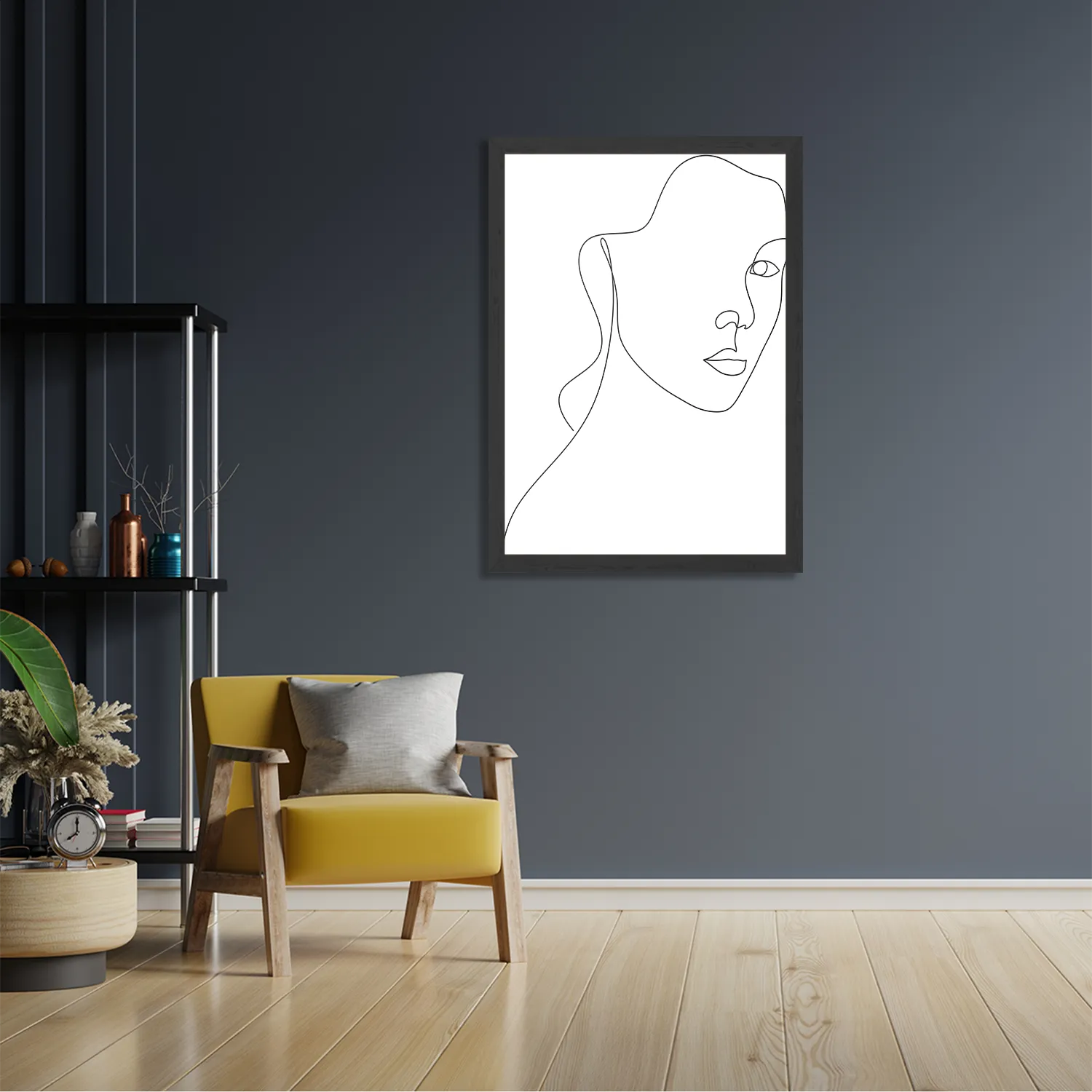 Poster Half Golvend Door Het Leven Rechthoek Verticaal Met Lijst Template PBL 50 70 Verticaal Lifestyle 11 2