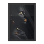 Poster Black Whoman With Gold Orange Rechthoek Verticaal Met Lijst Template PBL 50 70 Verticaal Lifestyle 18 1