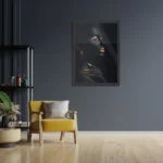 Poster Black Whoman With Gold Orange Rechthoek Verticaal Met Lijst Template PBL 50 70 Verticaal Lifestyle 18 2