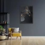 Poster Black Whoman With Gold Orange Rechthoek Verticaal Met Lijst Template PBL 50 70 Verticaal Lifestyle 19 2