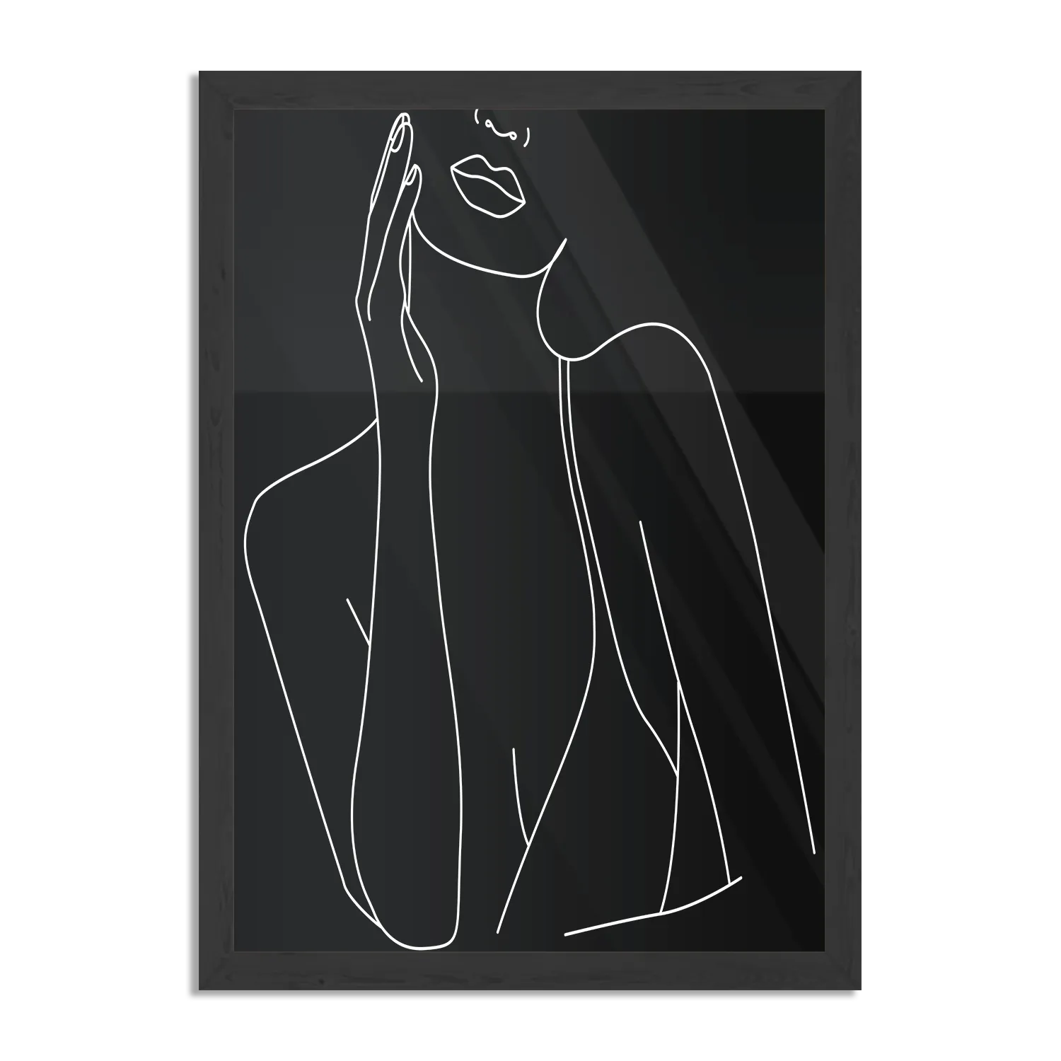 Poster Black and White Model 01 Rechthoek Verticaal Met Lijst Template PBL 50 70 Verticaal Lifestyle 20 1