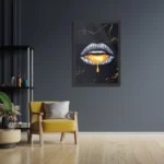 Poster Golden Money Lips Rechthoek Verticaal Met Lijst Template PBL 50 70 Verticaal Lifestyle 5 2