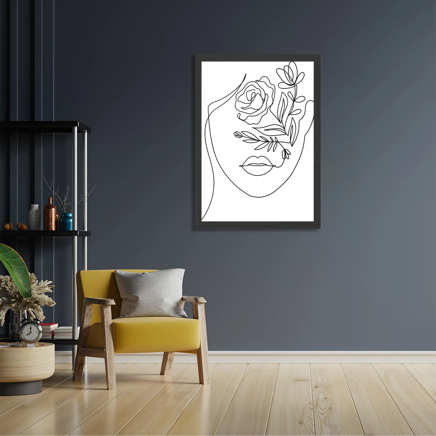 Poster De Bloemen Dame Rechthoek Verticaal Met Lijst Template PBL 50 70 Verticaal Lifestyle 6 2