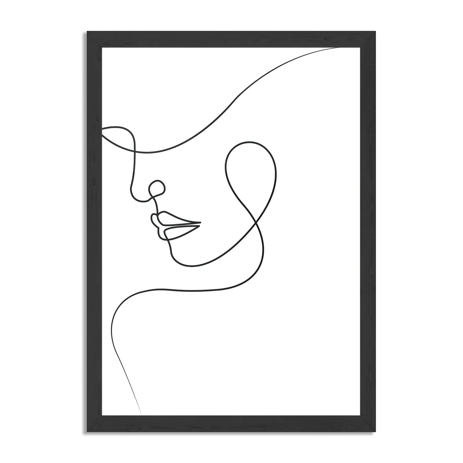 Poster De Golvende Dikke Kaaklijn Rechthoek Verticaal Met Lijst Template PBL 50 70 Verticaal Lifestyle 8 1