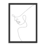 Poster De Golvende Dunne Kaaklijn Rechthoek Verticaal Met Lijst Template PBL 50 70 Verticaal Lifestyle 9 1