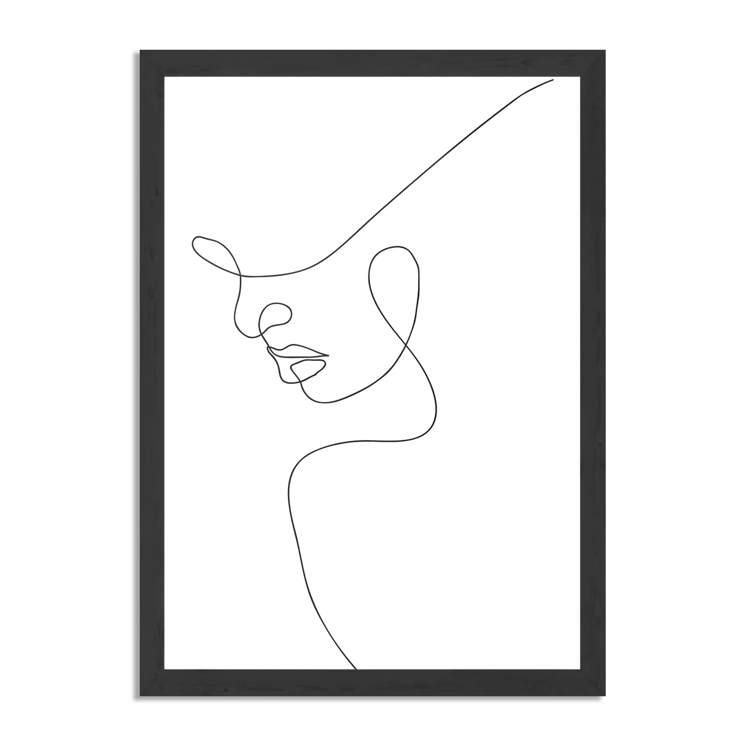 Poster De Golvende Dunne Kaaklijn Rechthoek Verticaal Met Lijst Template PBL 50 70 Verticaal Lifestyle 9 1