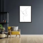 Poster De Golvende Dunne Kaaklijn Rechthoek Verticaal Met Lijst Template PBL 50 70 Verticaal Lifestyle 9 2