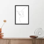 Poster De Golvende Dunne Kaaklijn Rechthoek Verticaal Met Lijst Template PBL 50 70 Verticaal Lifestyle 9 3