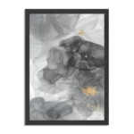 Poster Abstract Marmer Look Grijs met Goud 02 Rechthoek Verticaal Met Lijst Template PBL 50 70 Verticaal Marmer 10 1