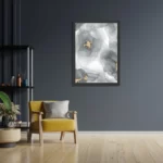 Poster Abstract Marmer Look Grijs met Goud 04 Rechthoek Verticaal Met Lijst Template PBL 50 70 Verticaal Marmer 13 2