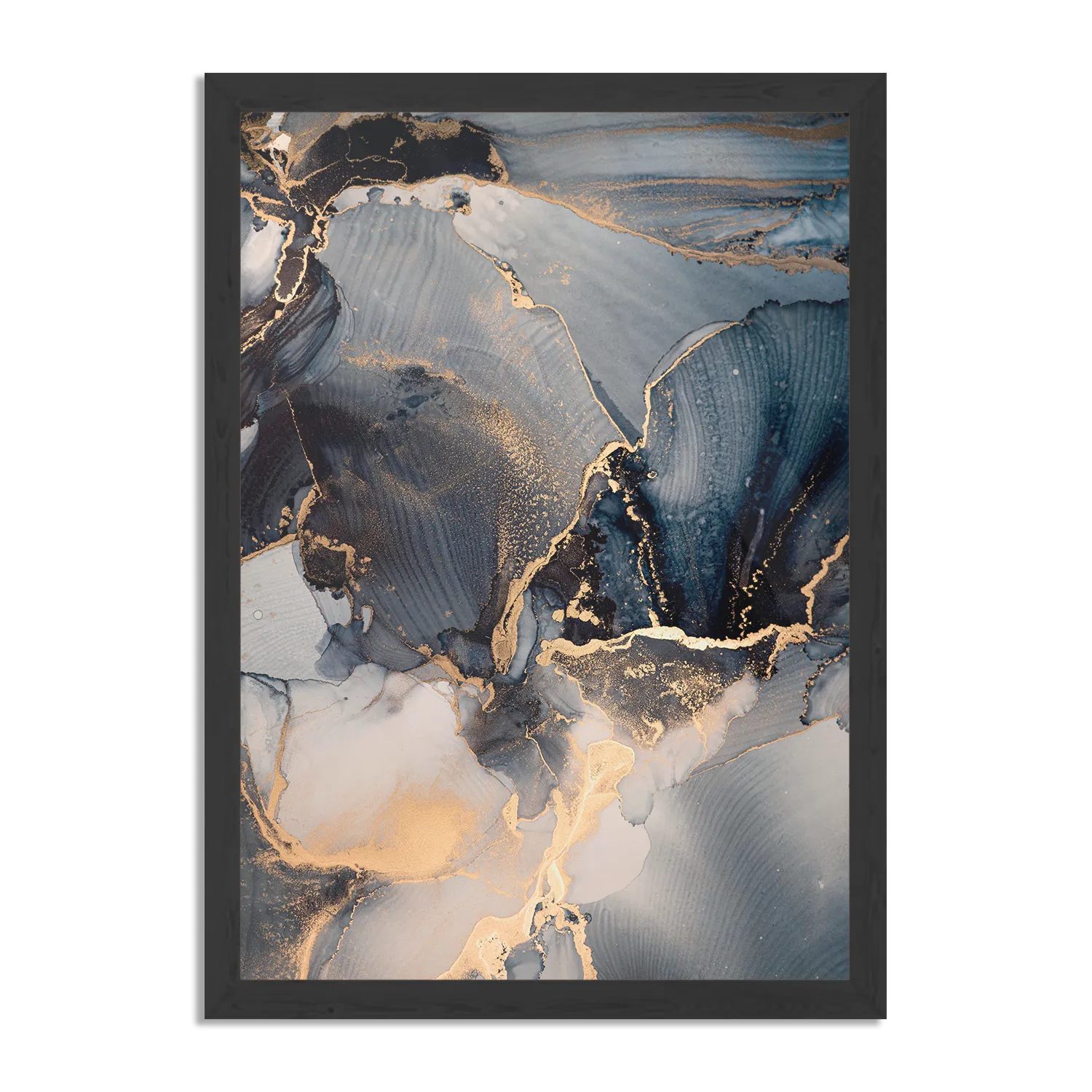 Template_PBL_50-70_Verticaal_Marmer_29-1 Poster Marmer Look Chique Donker Blauwtinten met Goud 01 Rechthoek Verticaal Met Lijst Template PBL 50 70 Verticaal Marmer 29 1