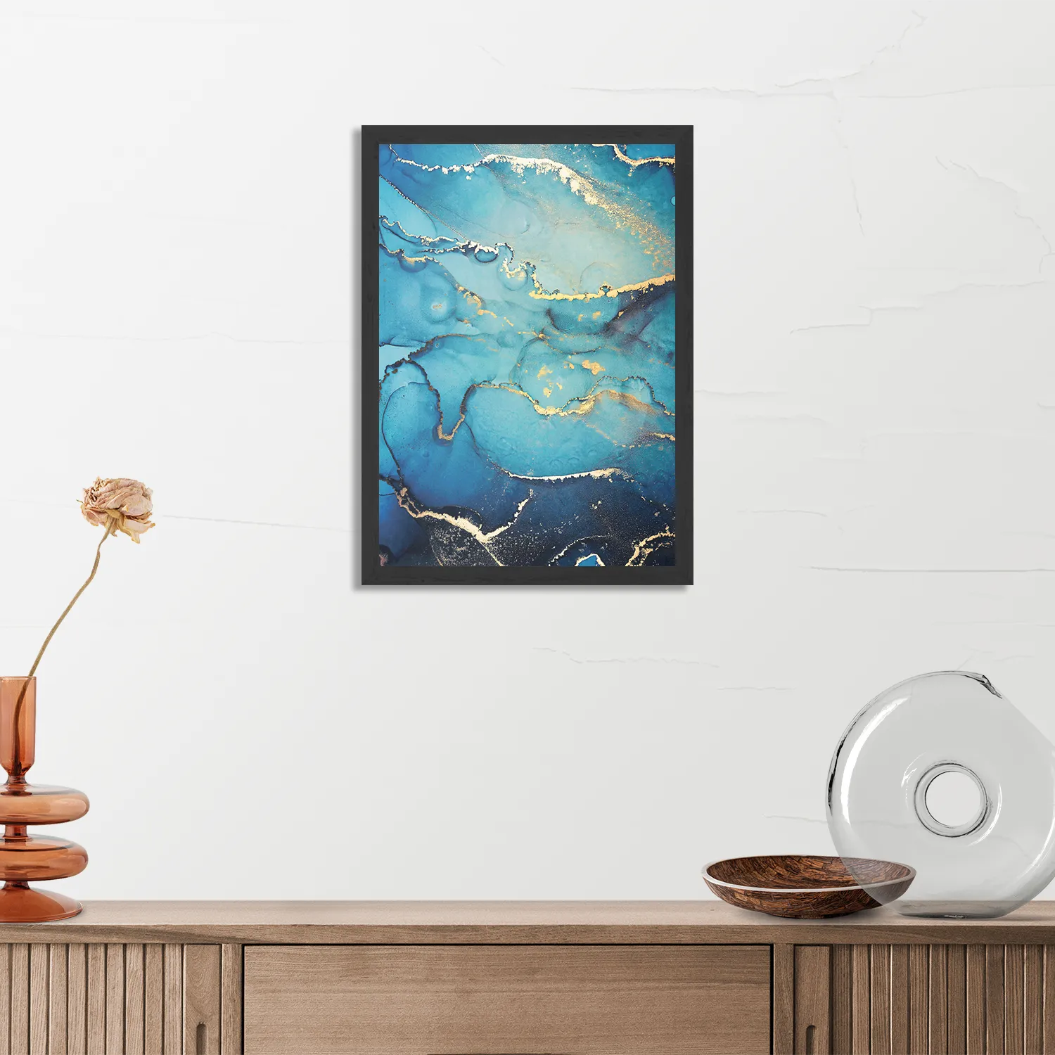 Poster Marmer Look Colored 010 Rechthoek Verticaal Met Lijst Template PBL 50 70 Verticaal Marmer 33 3