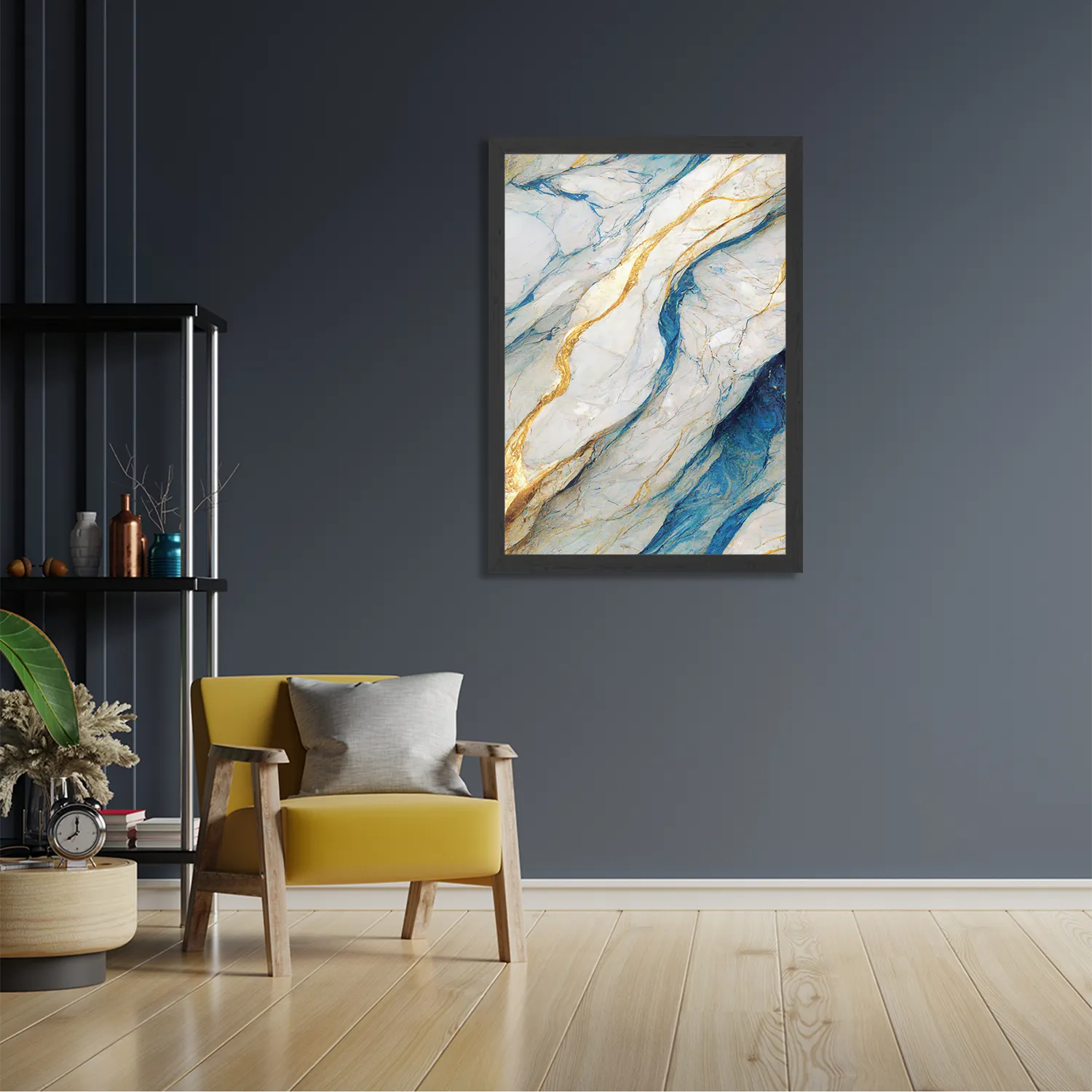 Poster Marmer Look Rustgevend Maar Kleurrijk 01 Rechthoek Verticaal Met Lijst Template PBL 50 70 Verticaal Marmer 34 2