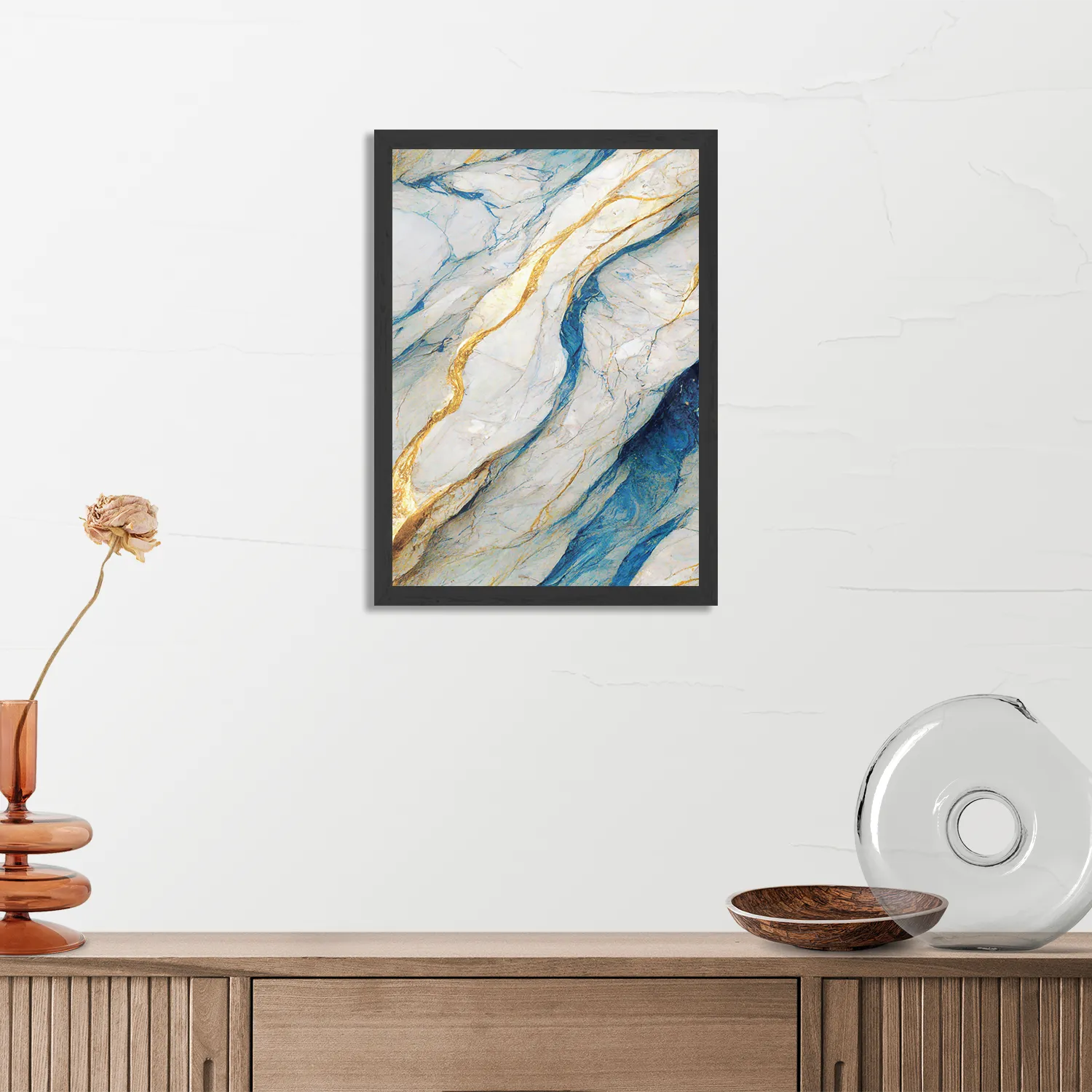 Poster Marmer Look Rustgevend Maar Kleurrijk 01 Rechthoek Verticaal Met Lijst Template PBL 50 70 Verticaal Marmer 34 3