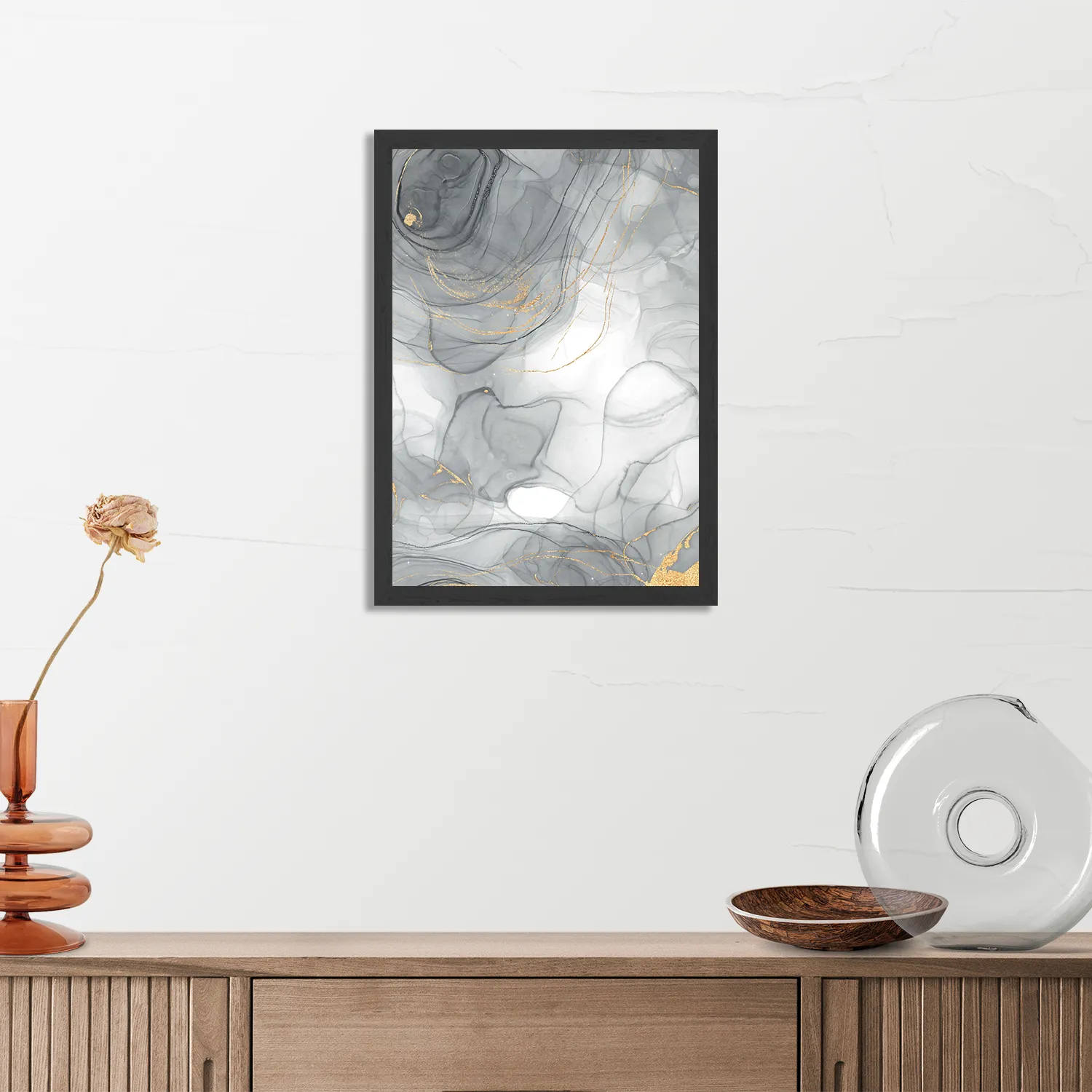 Template_PBL_50-70_Verticaal_Marmer_7-3 Poster Abstract Marmer Look Grijs met Goud 01 Rechthoek Verticaal Met Lijst Template PBL 50 70 Verticaal Marmer 7 3