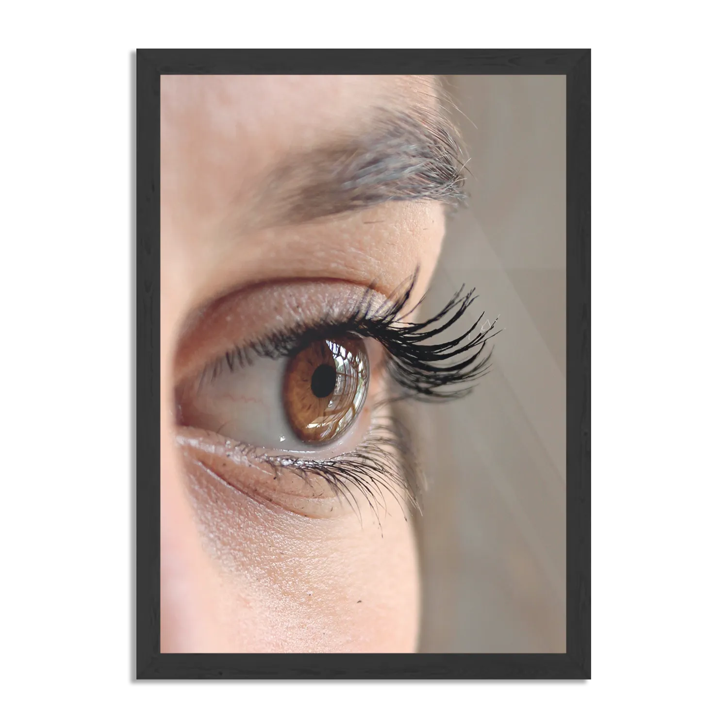 Poster Het Bruine Oog Rechthoek Verticaal Met Lijst Template PBL 50 70 Verticaal Mensen 19 1