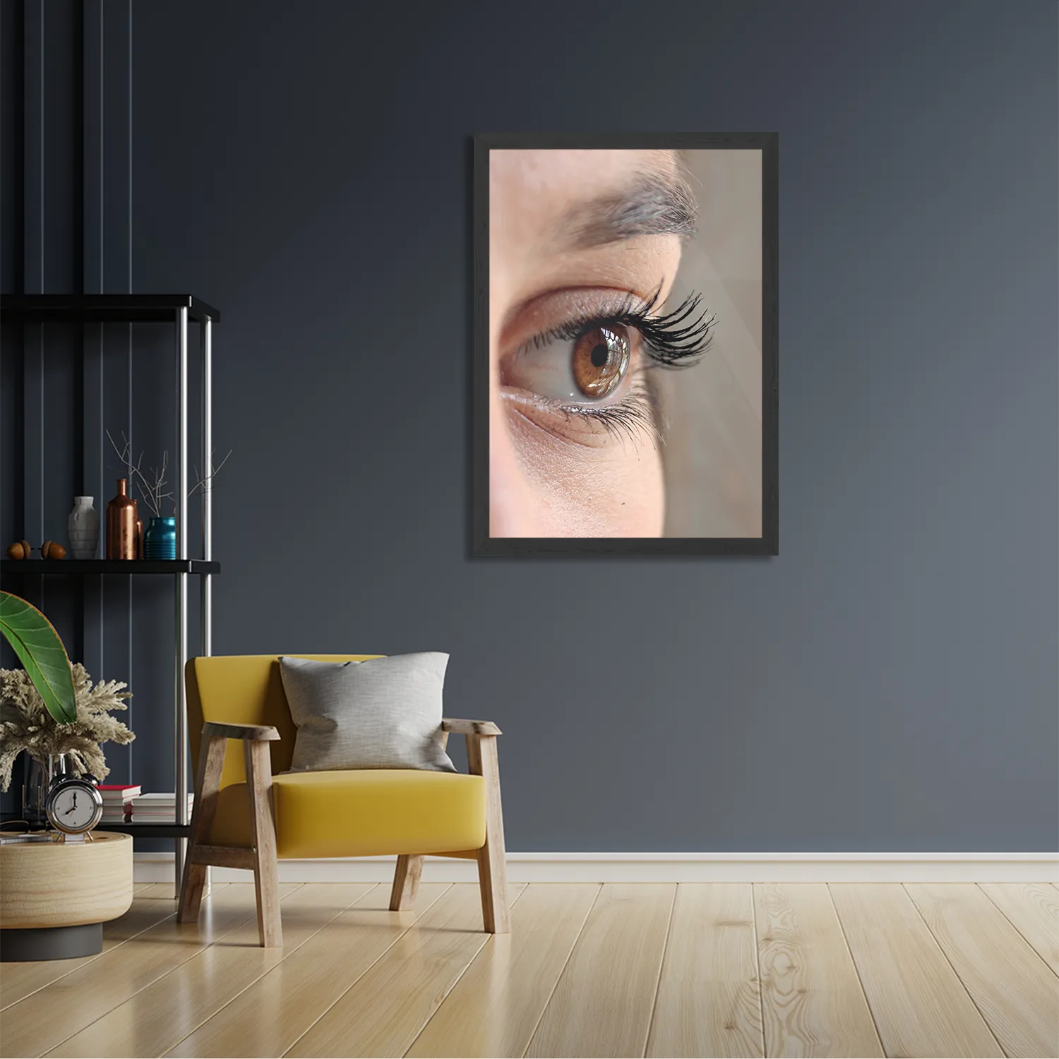 Poster Het Bruine Oog Rechthoek Verticaal Met Lijst Template PBL 50 70 Verticaal Mensen 19 2