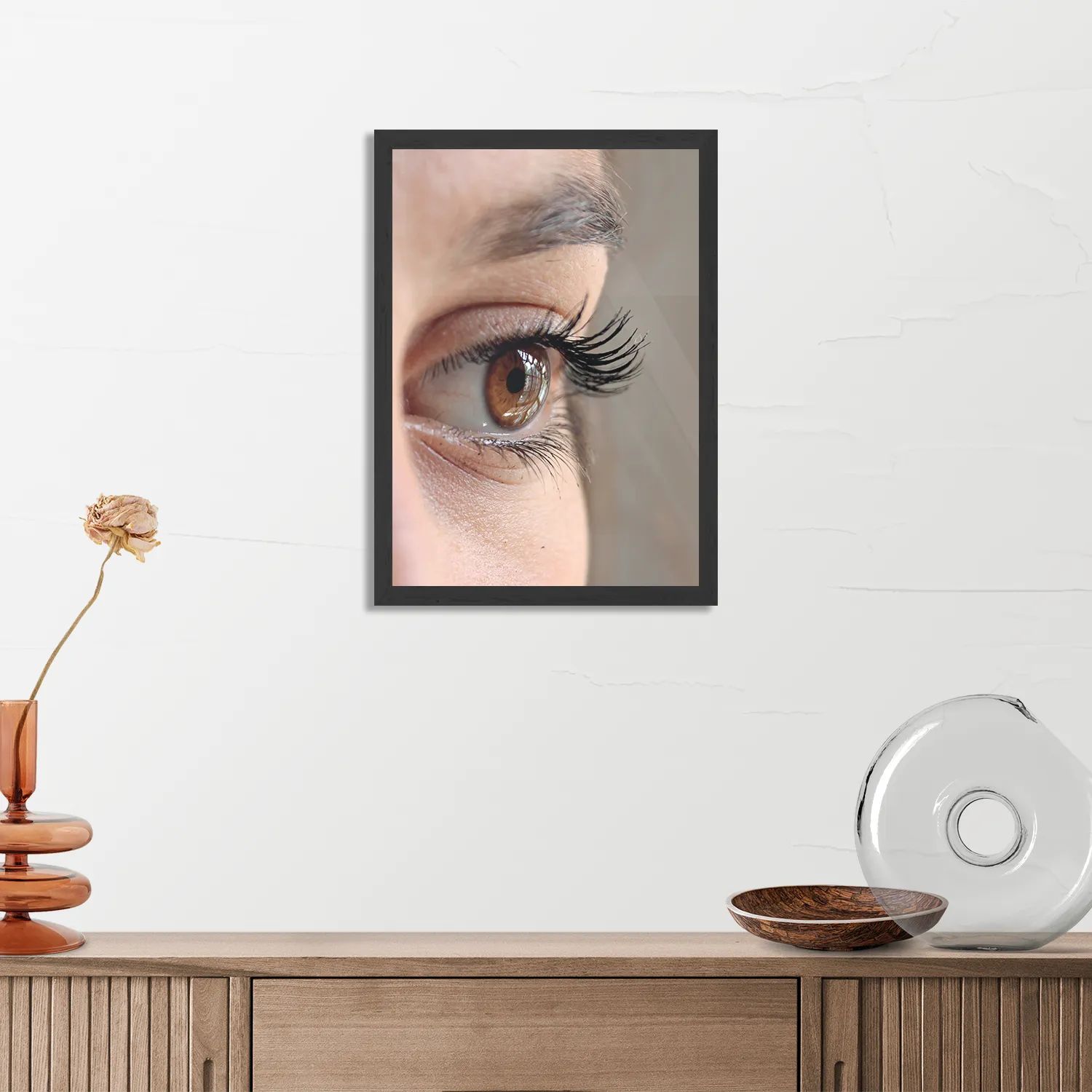 Poster Het Bruine Oog Rechthoek Verticaal Met Lijst Template PBL 50 70 Verticaal Mensen 19 3