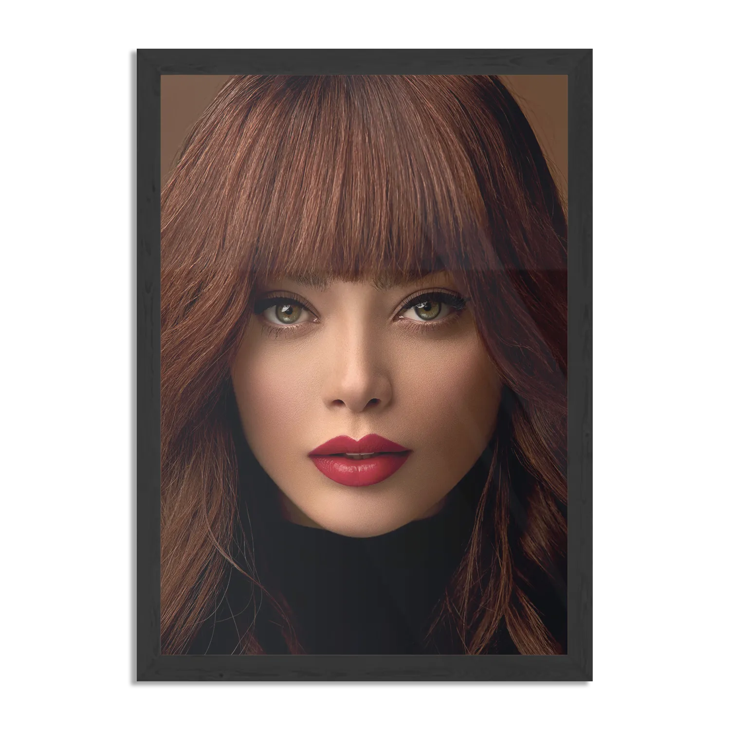 Poster Mooie Vrouw Met Oranje Haar Rechthoek Verticaal Met Lijst Template PBL 50 70 Verticaal Mensen 20 1