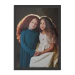 Poster Twee Jonge Meiden Met Krullend Haar Rechthoek Verticaal Met Lijst Template PBL 50 70 Verticaal Mensen 23 1