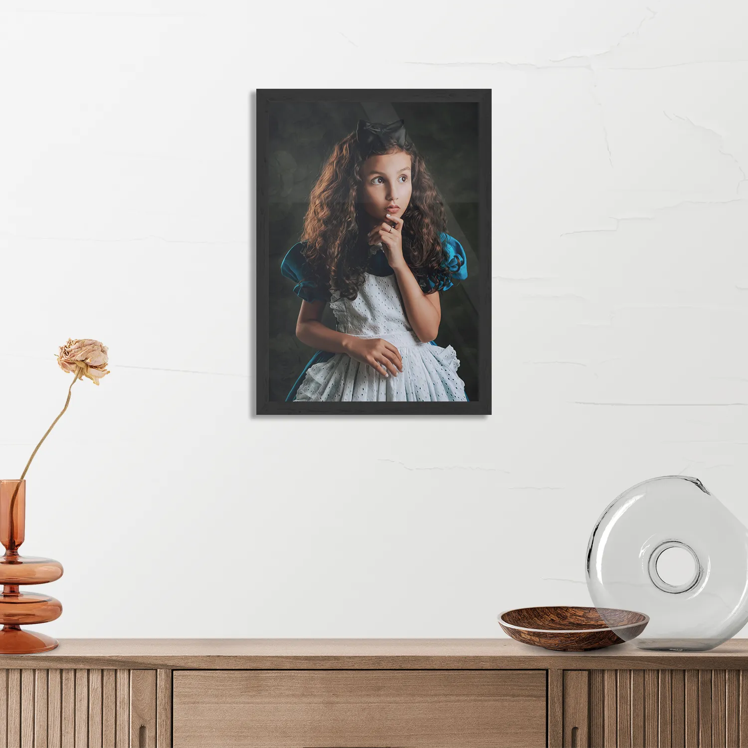 Poster Mooi Jong meisje In Kledij Rechthoek Verticaal Met Lijst Template PBL 50 70 Verticaal Mensen 24 3