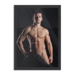 Poster Man Met Ontbloot Bovenlichaam Rechthoek Verticaal Met Lijst Template PBL 50 70 Verticaal Mensen 29 1