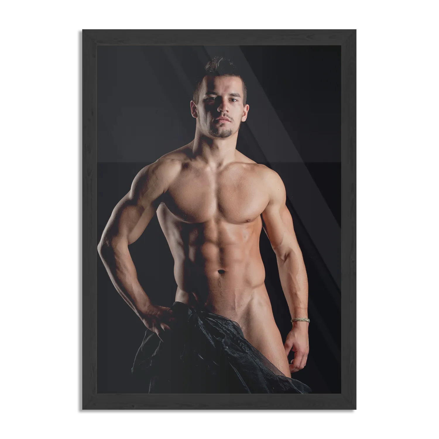 Poster Man Met Ontbloot Bovenlichaam Rechthoek Verticaal Met Lijst Template PBL 50 70 Verticaal Mensen 29 1