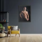 Poster Man Met Ontbloot Bovenlichaam Rechthoek Verticaal Met Lijst Template PBL 50 70 Verticaal Mensen 29 2