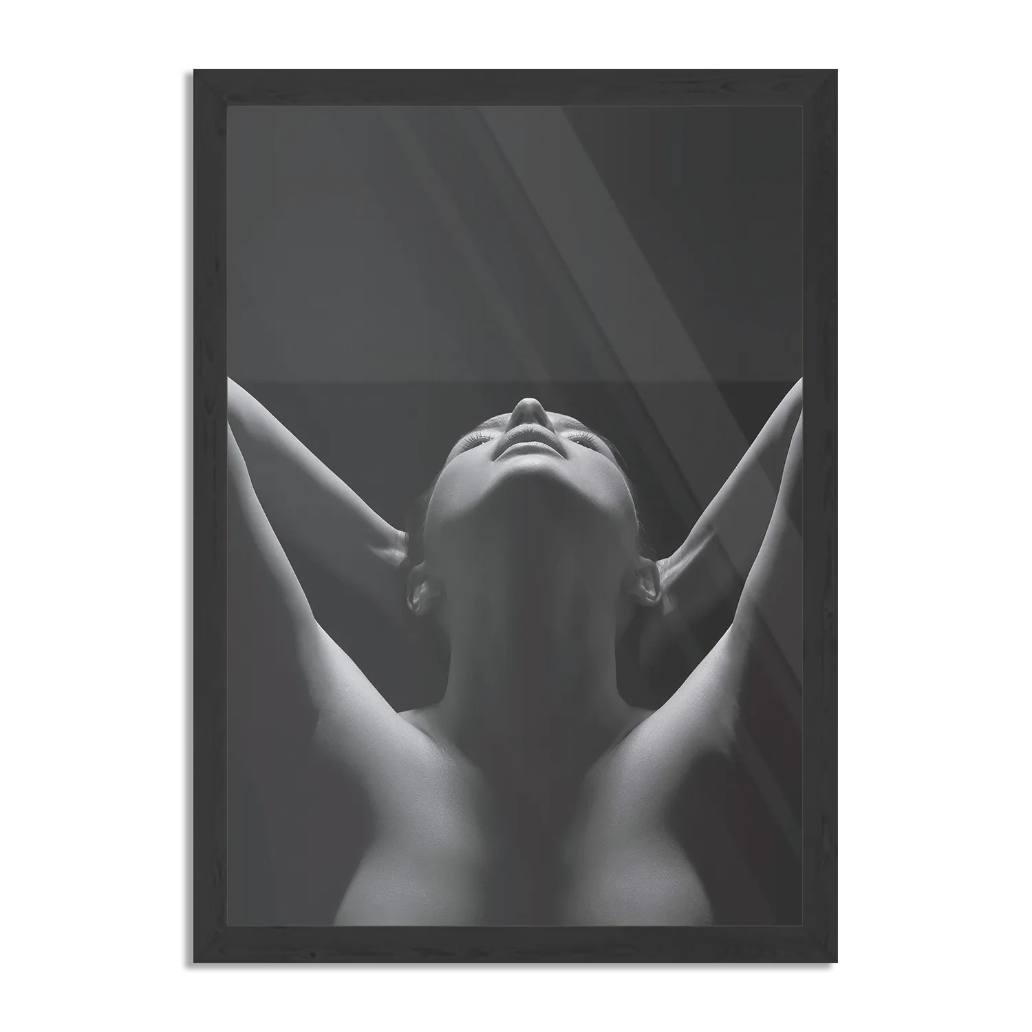 Poster Mooie Vrouw met ontbloot Bovenlichaam Rechthoek Verticaal Met Lijst Template PBL 50 70 Verticaal Mensen 30 1