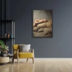 Poster Mooie Blonde Blote Vrouw Industrieel Rechthoek Verticaal Met Lijst Template PBL 50 70 Verticaal Mensen 34 2