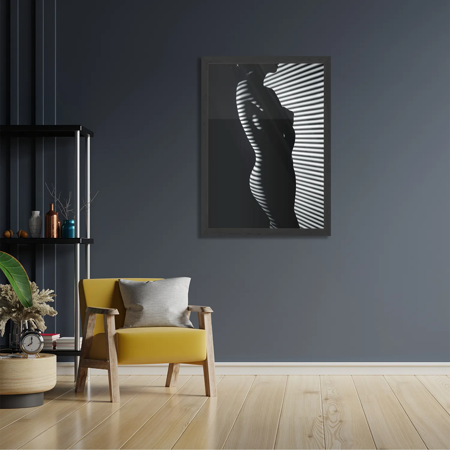 Template_PBL_50-70_Verticaal_Mensen_40-2 Poster Blote Vrouw Achter Jaloezie 03 Rechthoek Verticaal Met Lijst Template PBL 50 70 Verticaal Mensen 40 2