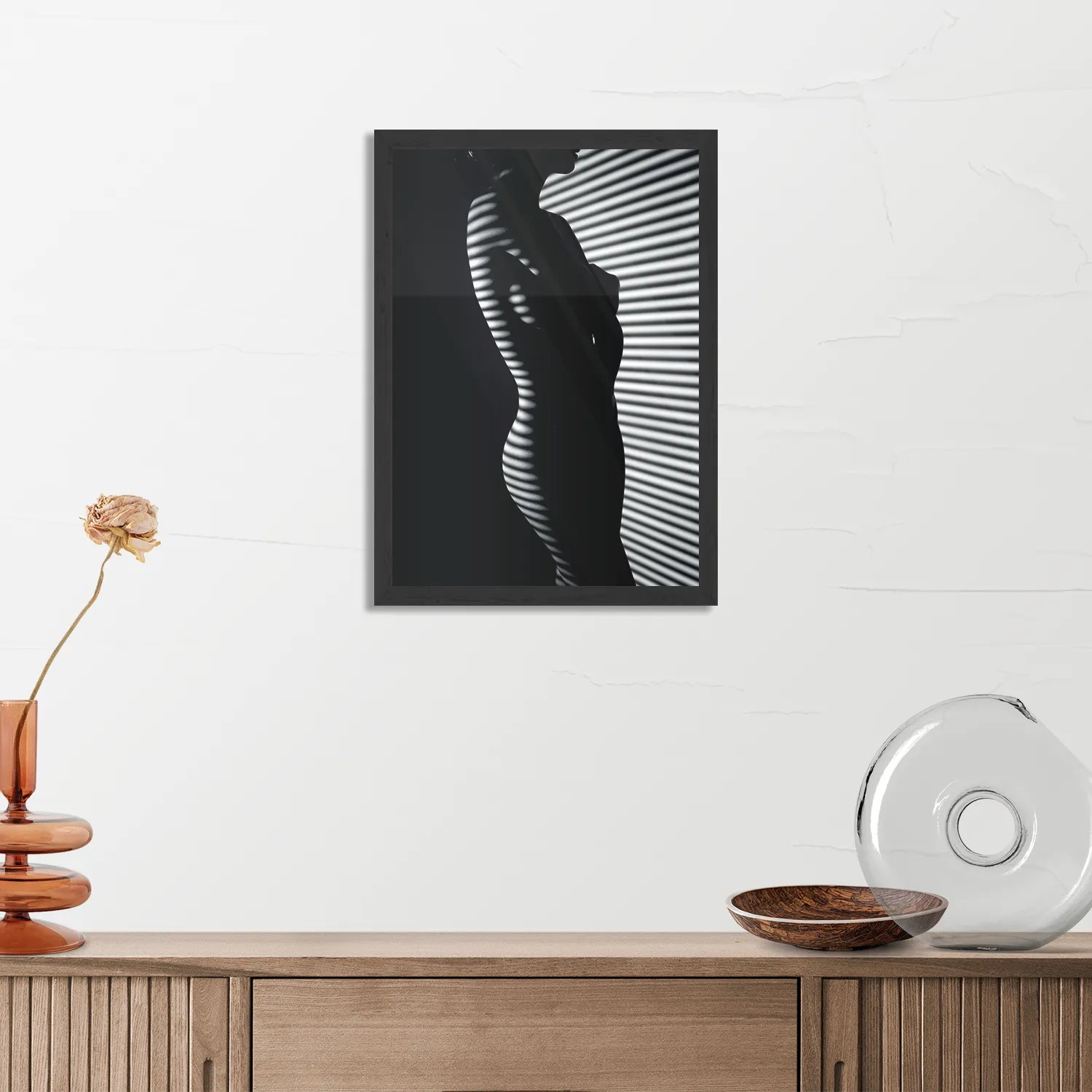 Template_PBL_50-70_Verticaal_Mensen_40-3 Poster Blote Vrouw Achter Jaloezie 03 Rechthoek Verticaal Met Lijst Template PBL 50 70 Verticaal Mensen 40 3