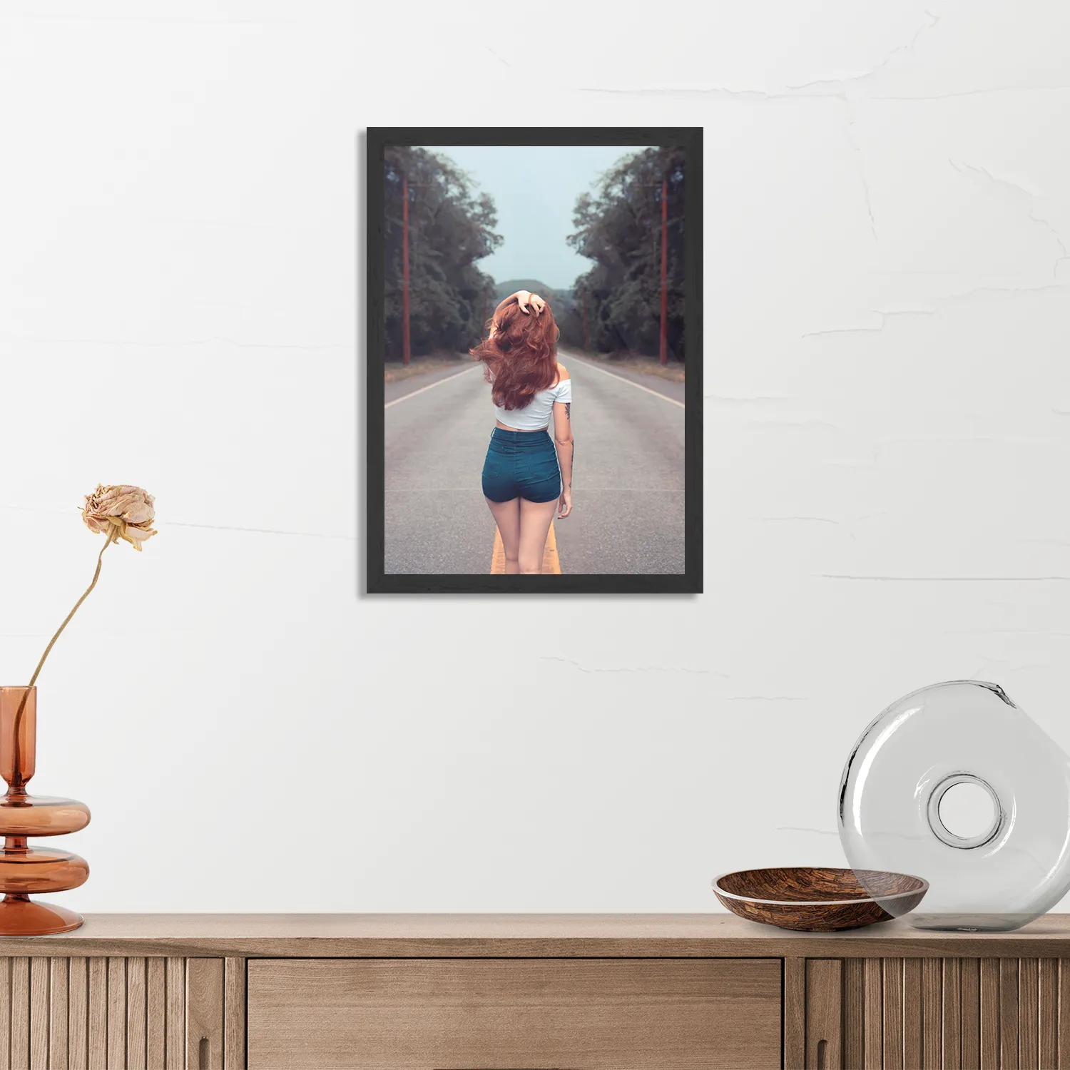 Poster Walk Away Rechthoek Verticaal Met Lijst Template PBL 50 70 Verticaal Mensen 7 3