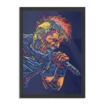 Poster Kleurrijke Zanger 03 Rechthoek Verticaal Met Lijst Template PBL 50 70 Verticaal Muziek 18 1