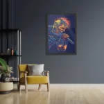 Poster Kleurrijke Zanger 03 Rechthoek Verticaal Met Lijst Template PBL 50 70 Verticaal Muziek 18 2