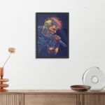 Poster Kleurrijke Zanger 03 Rechthoek Verticaal Met Lijst Template PBL 50 70 Verticaal Muziek 18 3