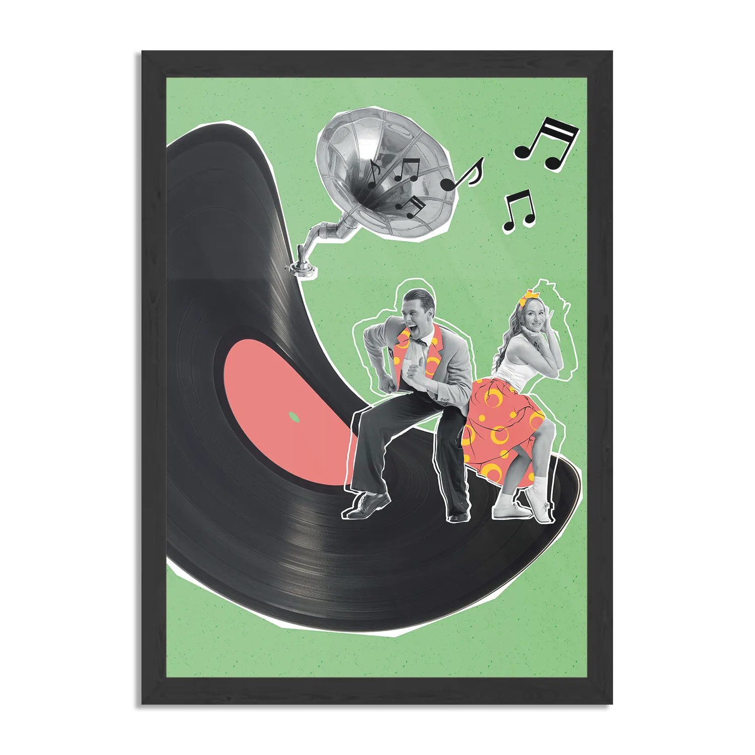 Poster Platendraaier Rechthoek Verticaal Met Lijst Template PBL 50 70 Verticaal Muziek 2 1