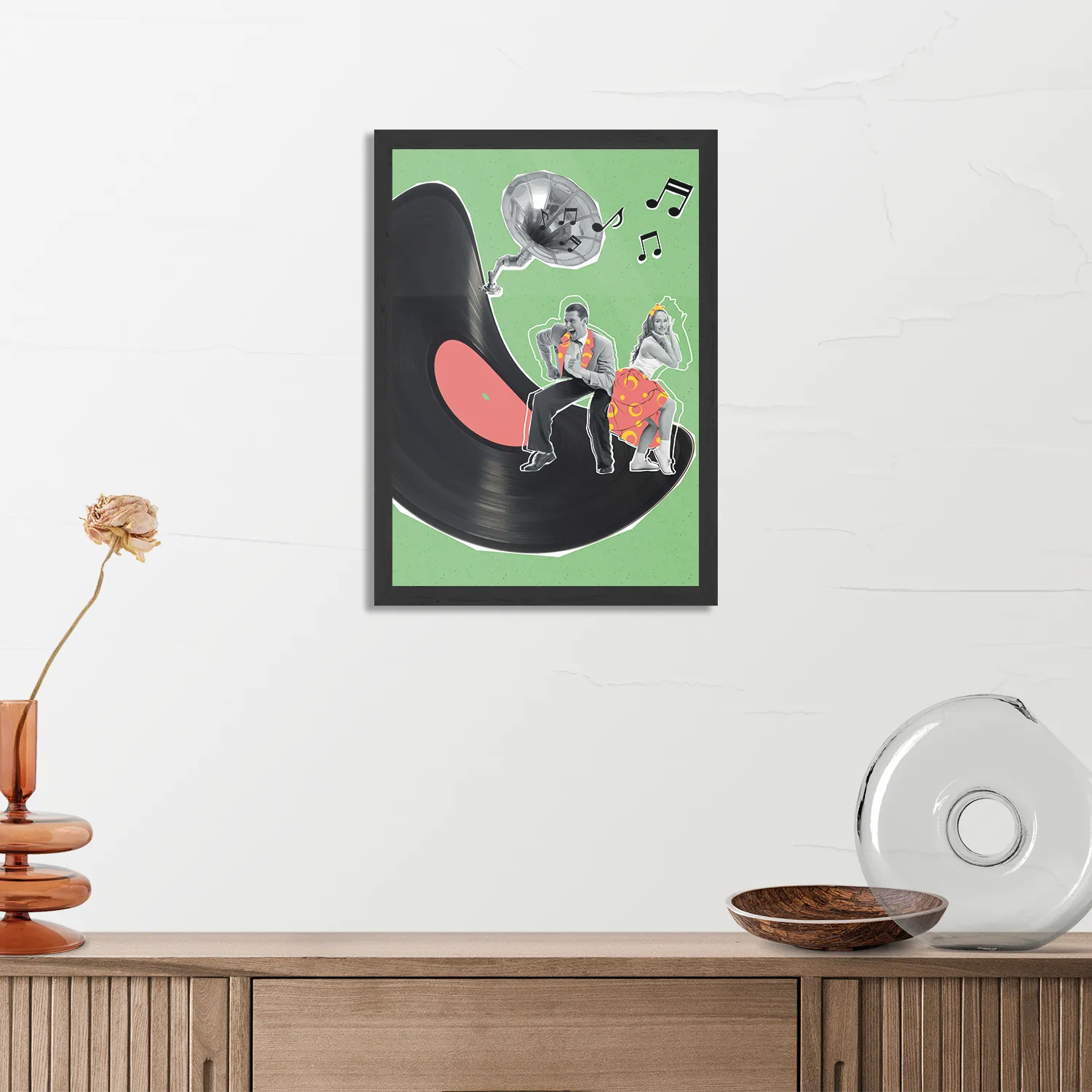 Poster Platendraaier Rechthoek Verticaal Met Lijst Template PBL 50 70 Verticaal Muziek 2 3