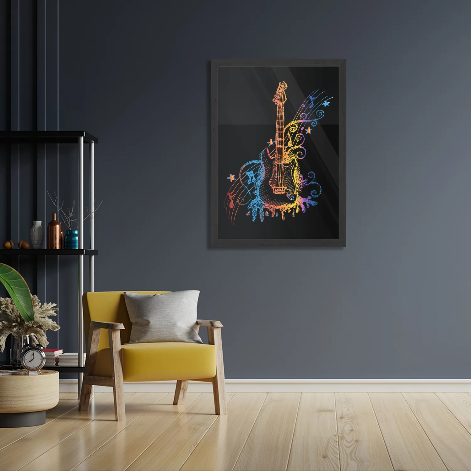 Poster Gitaar Rechthoek Verticaal Met Lijst Template PBL 50 70 Verticaal Muziek 20 2