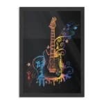 Poster Rock Gitaar Rechthoek Verticaal Met Lijst Template PBL 50 70 Verticaal Muziek 21 1