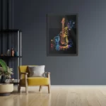 Poster Rock Gitaar Rechthoek Verticaal Met Lijst Template PBL 50 70 Verticaal Muziek 21 2