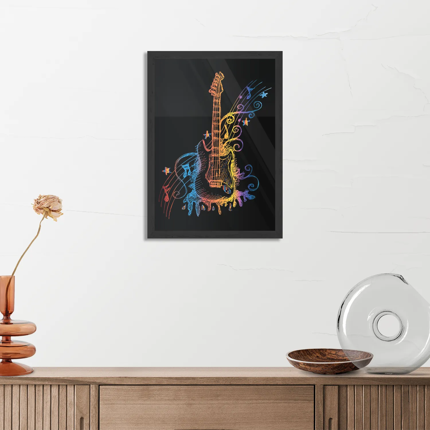 Poster Rock Gitaar Rechthoek Verticaal Met Lijst Template PBL 50 70 Verticaal Muziek 21 3
