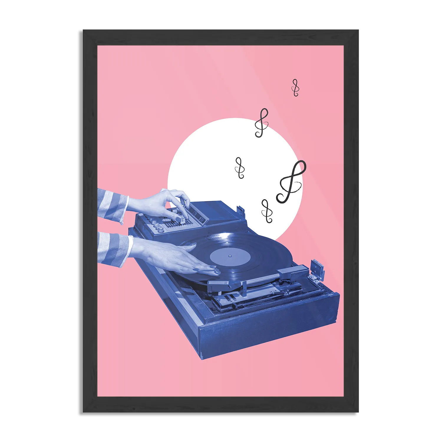 Poster Old School DJ Rechthoek Verticaal Met Lijst Template PBL 50 70 Verticaal Muziek 3 1